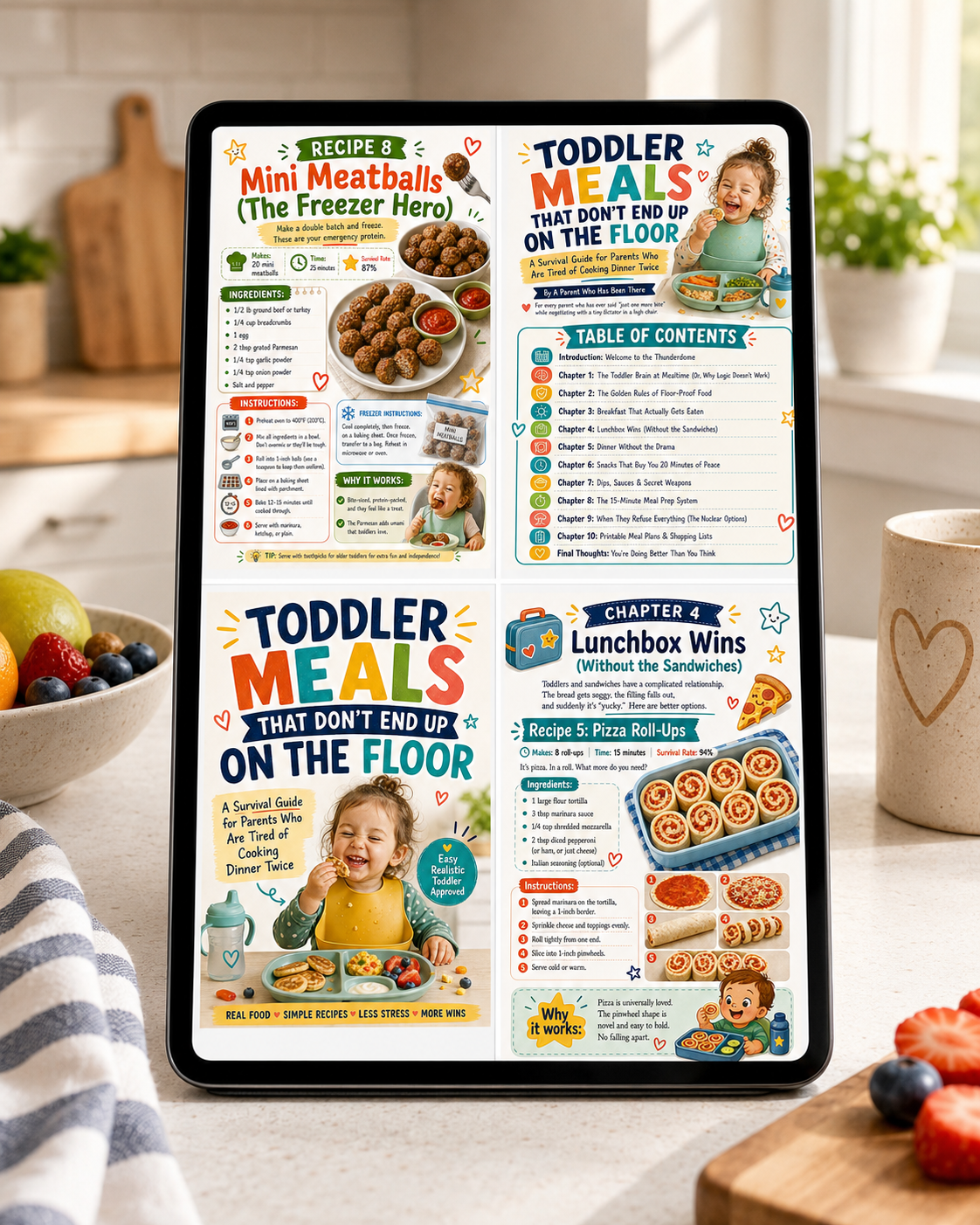 Toddler Meals That Don't End Up on the Floor: A Mom's Survival Guide to Stress-Free Mealtime (Ebook + Bonus Printables)