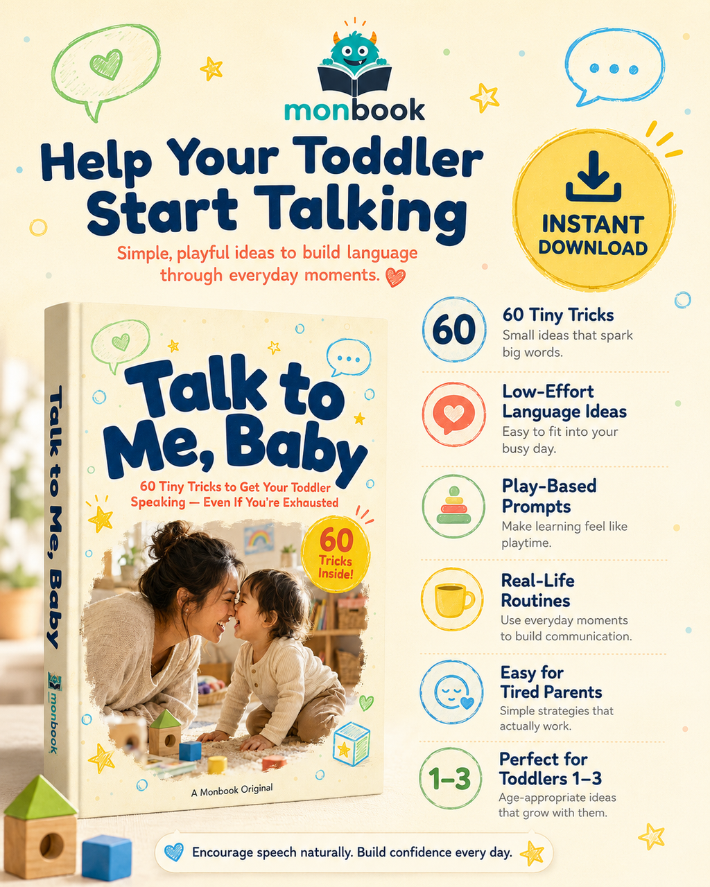 Talk to Me, Baby  60 Tiny Tricks to Get Your Toddler Speaking — Even If You're Exhausted