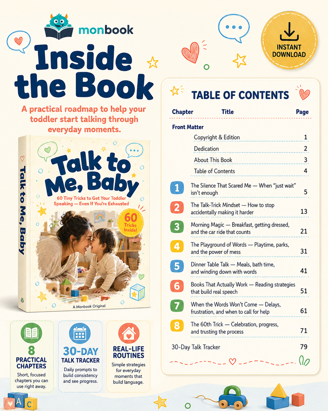 Talk to Me, Baby  60 Tiny Tricks to Get Your Toddler Speaking — Even If You're Exhausted
